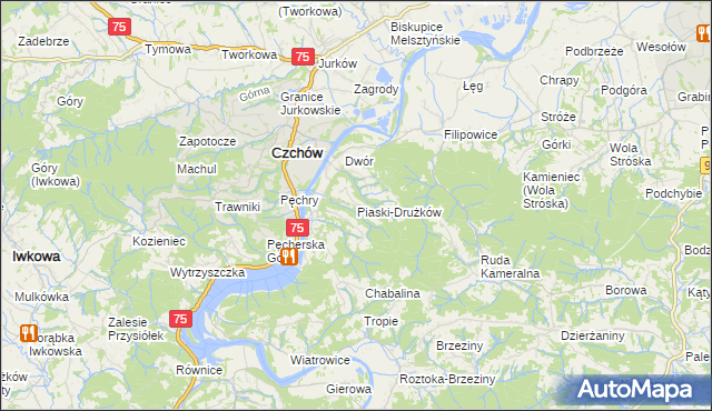 mapa Piaski-Drużków, Piaski-Drużków na mapie Targeo