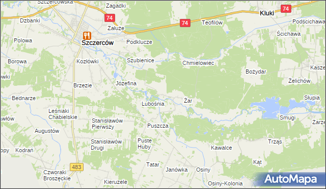 mapa Podżar, Podżar na mapie Targeo