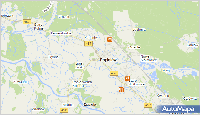 mapa Popielów powiat opolski, Popielów powiat opolski na mapie Targeo