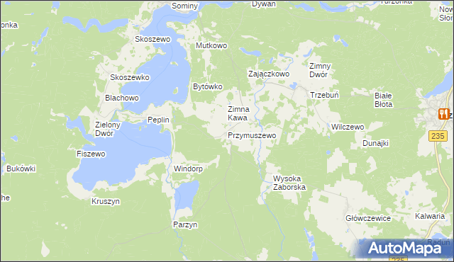 mapa Przymuszewo gmina Brusy, Przymuszewo gmina Brusy na mapie Targeo