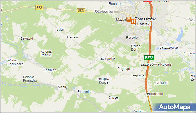 mapa Rabinówka, Rabinówka na mapie Targeo