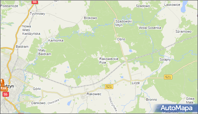 mapa Rakowieckie Pole, Rakowieckie Pole na mapie Targeo