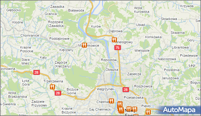 mapa Rdziostów, Rdziostów na mapie Targeo