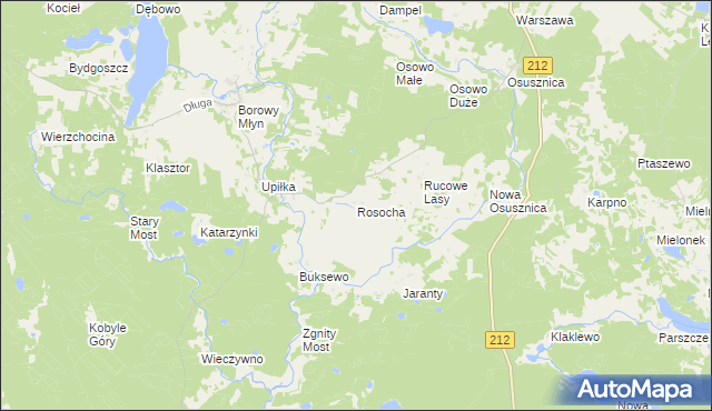 mapa Rosocha gmina Lipnica, Rosocha gmina Lipnica na mapie Targeo