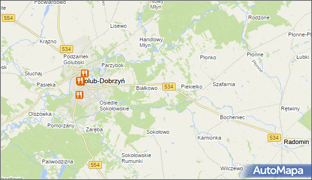 mapa Sadykierz gmina Golub-Dobrzyń, Sadykierz gmina Golub-Dobrzyń na mapie Targeo