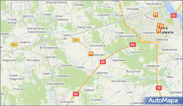 mapa Sobików, Sobików na mapie Targeo