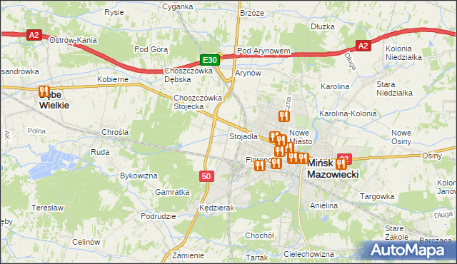mapa Stojadła, Stojadła na mapie Targeo