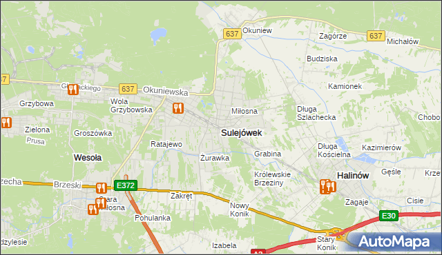 mapa Sulejówek, Sulejówek na mapie Targeo