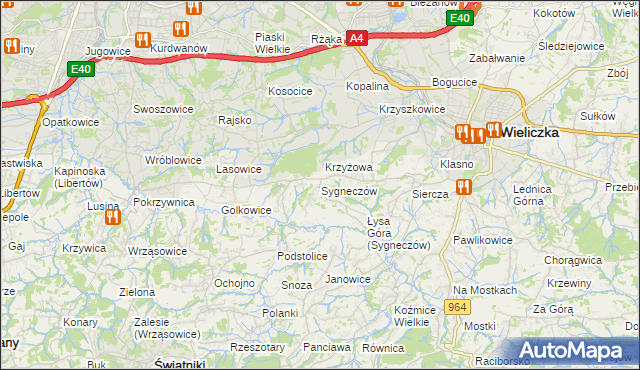 mapa Sygneczów, Sygneczów na mapie Targeo