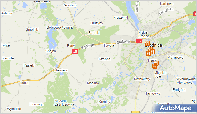 mapa Szabda, Szabda na mapie Targeo