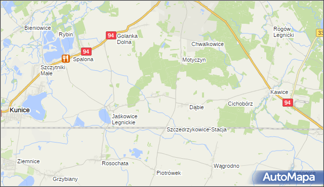 mapa Szczedrzykowice, Szczedrzykowice na mapie Targeo