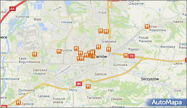 mapa Tarnów, Tarnów na mapie Targeo