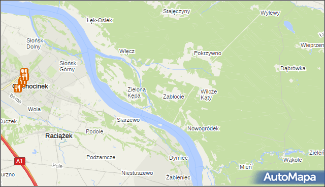 mapa Zabłocie gmina Czernikowo, Zabłocie gmina Czernikowo na mapie Targeo