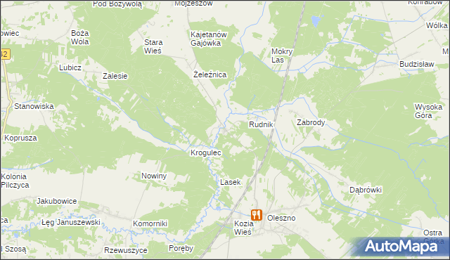 mapa Żeleźnica gmina Krasocin, Żeleźnica gmina Krasocin na mapie Targeo