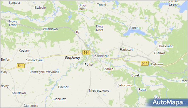 mapa Bartniczka, Bartniczka na mapie Targeo