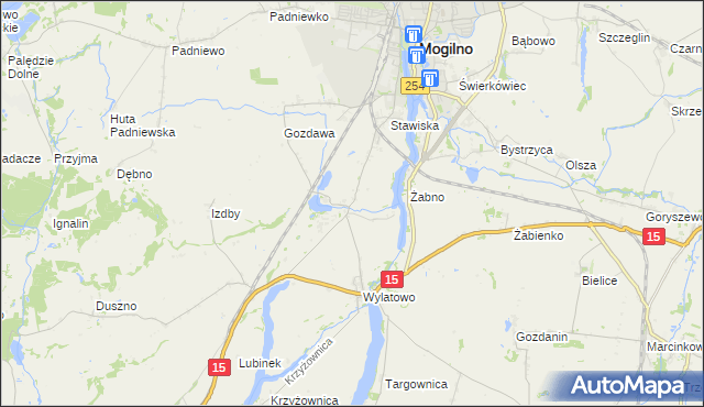 mapa Chabsko, Chabsko na mapie Targeo