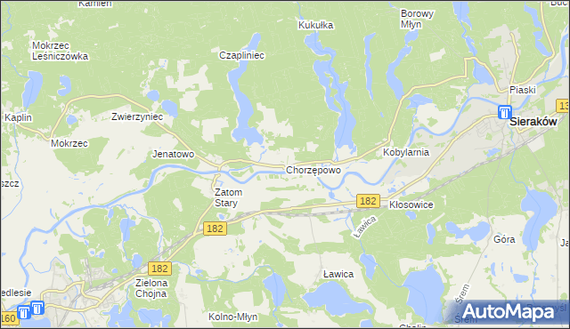 mapa Chorzępowo, Chorzępowo na mapie Targeo