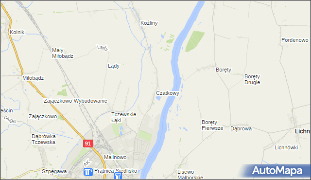 mapa Czatkowy, Czatkowy na mapie Targeo