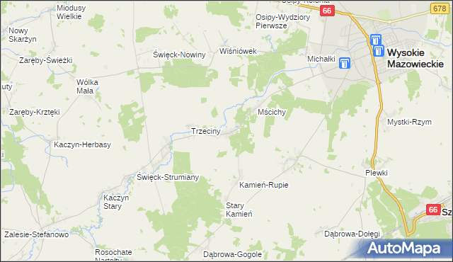 mapa Dąbrowa-Dzięciel, Dąbrowa-Dzięciel na mapie Targeo
