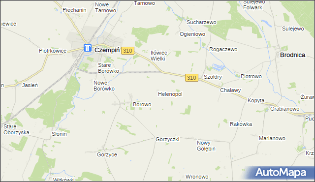 mapa Helenopol gmina Czempiń, Helenopol gmina Czempiń na mapie Targeo