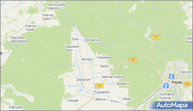 mapa Karpówka, Karpówka na mapie Targeo