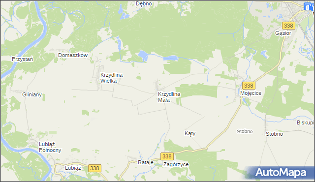 mapa Krzydlina Mała, Krzydlina Mała na mapie Targeo