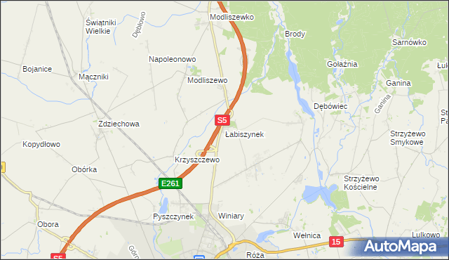 mapa Łabiszynek, Łabiszynek na mapie Targeo