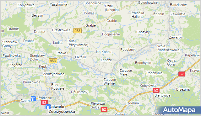 mapa Leńcze, Leńcze na mapie Targeo