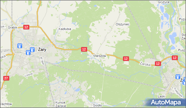 mapa Marszów, Marszów na mapie Targeo