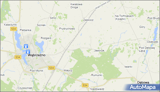 mapa Myśliwiec, Myśliwiec na mapie Targeo