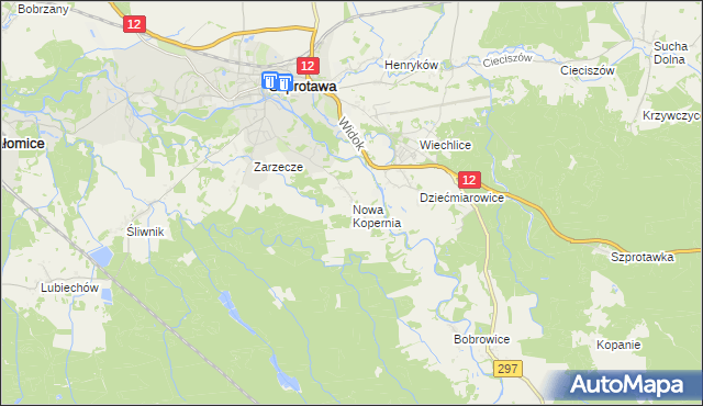 mapa Nowa Kopernia, Nowa Kopernia na mapie Targeo