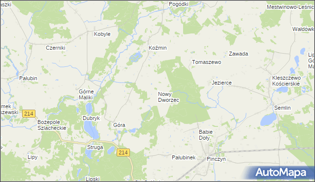 mapa Nowy Dworzec, Nowy Dworzec na mapie Targeo