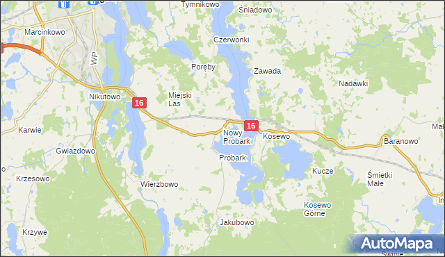 mapa Nowy Probark, Nowy Probark na mapie Targeo