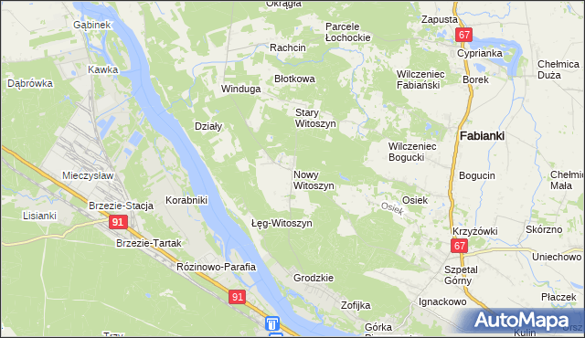 mapa Nowy Witoszyn, Nowy Witoszyn na mapie Targeo