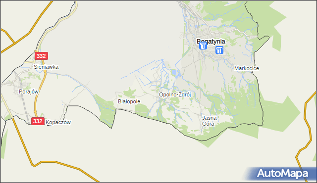 mapa Opolno-Zdrój, Opolno-Zdrój na mapie Targeo