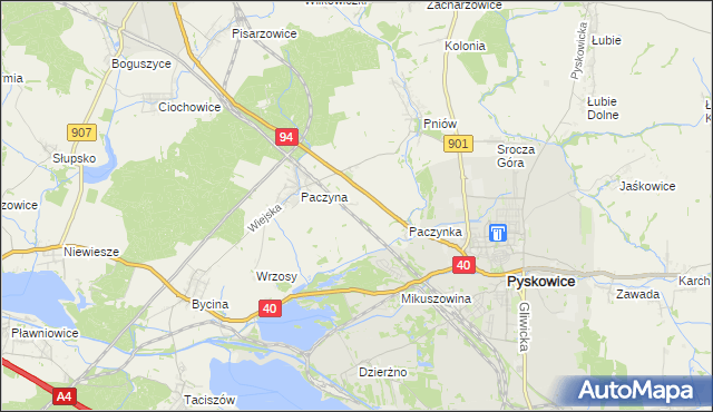 mapa Paczynka Osada, Paczynka Osada na mapie Targeo