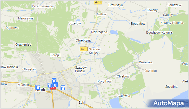 mapa Pęcherzew, Pęcherzew na mapie Targeo
