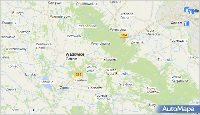 mapa Piątkowiec, Piątkowiec na mapie Targeo