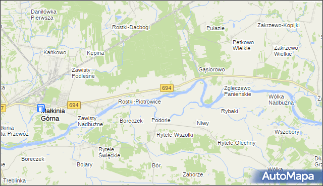 mapa Podgórze-Gazdy, Podgórze-Gazdy na mapie Targeo
