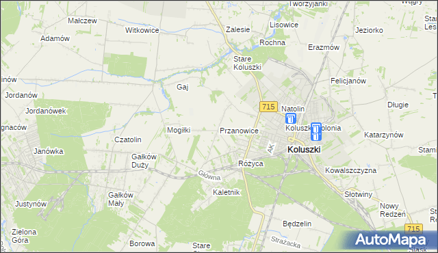 mapa Przanowice, Przanowice na mapie Targeo