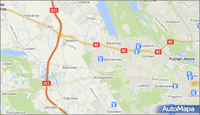 mapa Przeźmierowo, Przeźmierowo na mapie Targeo