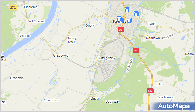 mapa Rozpędziny, Rozpędziny na mapie Targeo