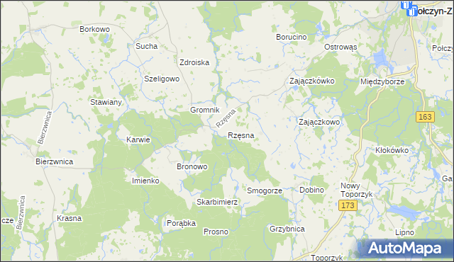 mapa Rzęsna, Rzęsna na mapie Targeo