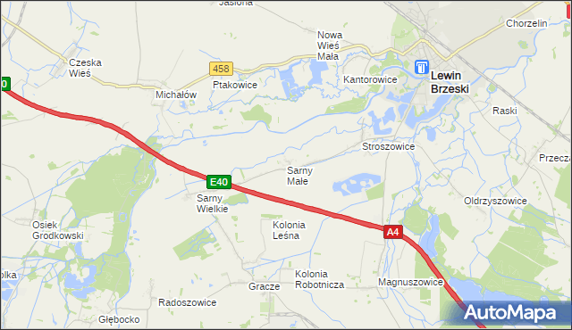 mapa Sarny Małe, Sarny Małe na mapie Targeo