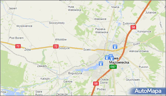 mapa Ścieki, Ścieki na mapie Targeo