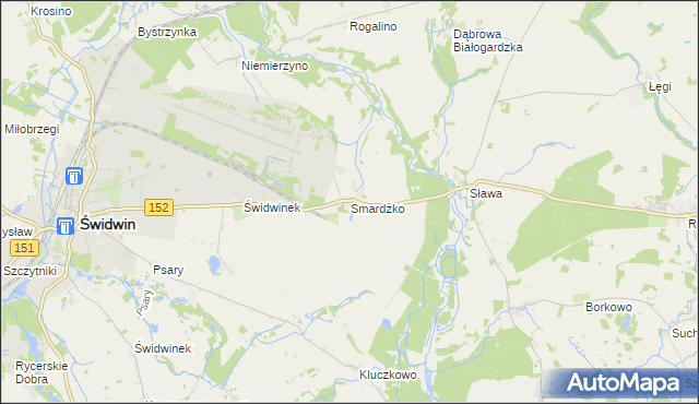 mapa Smardzko, Smardzko na mapie Targeo