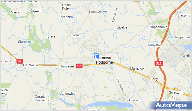 mapa Tarnowo Podgórne, Tarnowo Podgórne na mapie Targeo