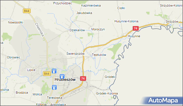 mapa Teptiuków, Teptiuków na mapie Targeo