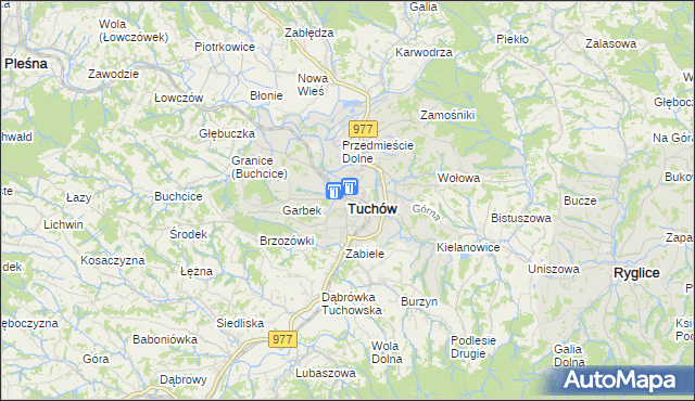 mapa Tuchów, Tuchów na mapie Targeo