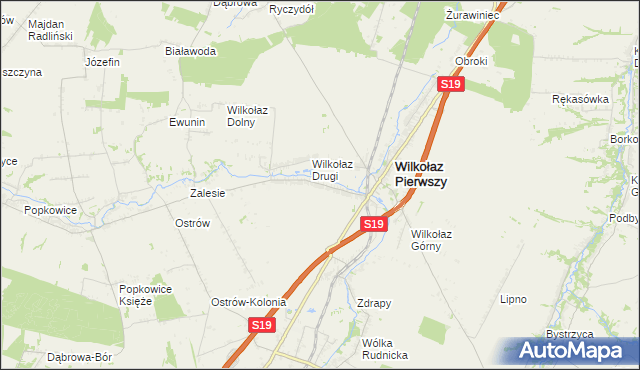 mapa Wilkołaz Trzeci, Wilkołaz Trzeci na mapie Targeo